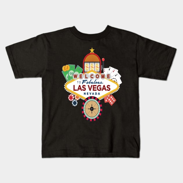 Las Vegas Kids T-Shirt by Lumiere_art